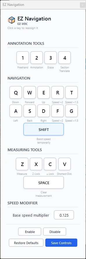 Navigation controls
