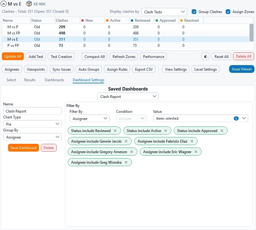 EZ Clash Manager: Ajustes del dashboard
